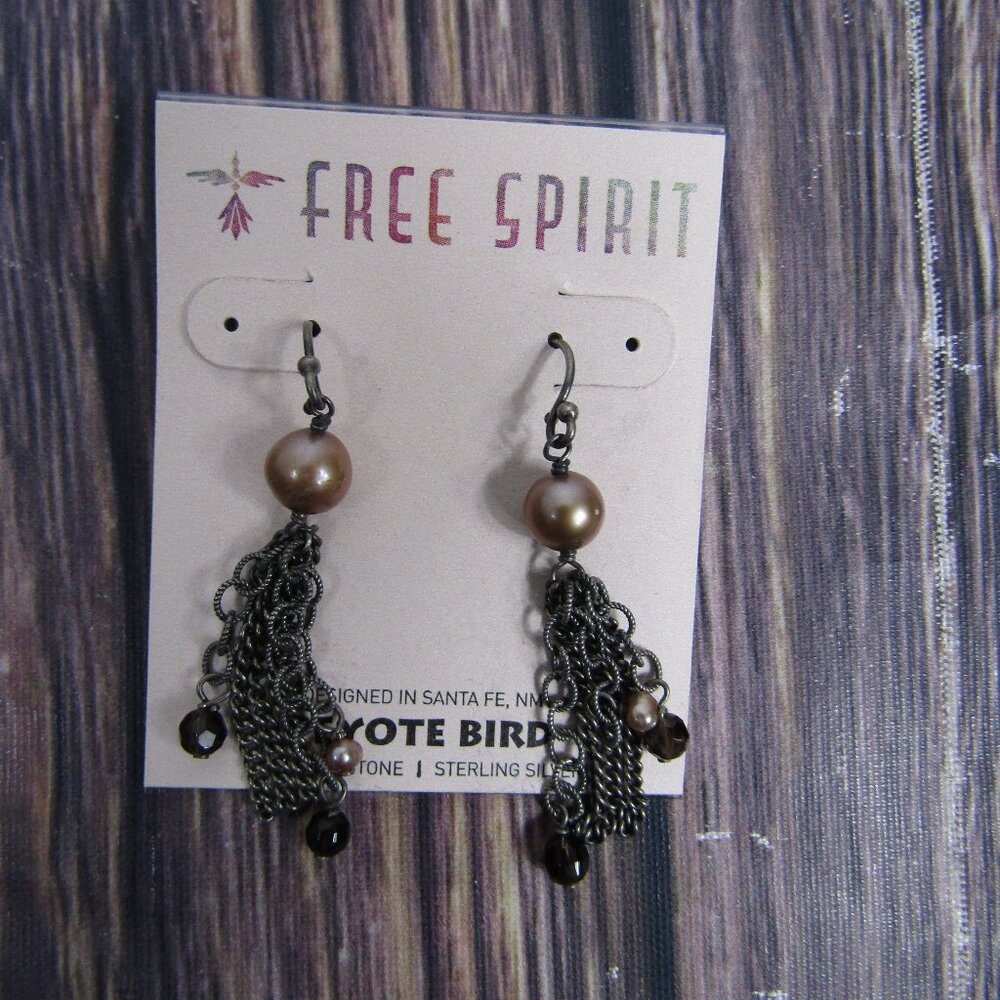 Peyote Bird NEW NWT Free Spirit Silver Chain Dangle‎ Earrings